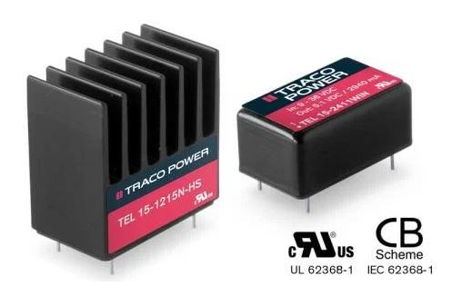 DC/DC преобразователи в корпусе DIP-16 мощностью 15 Вт от Traco Power
