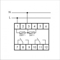 Реле времени PCU-510 (многофункц. 230В 2х8А 2перекл. IP20 монтаж на DIN-рейке) F&F EA02.001.009