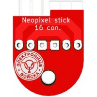 Печатная плата Neopixel stick 16_con