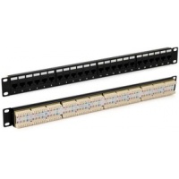 Патч-панель PP3-19-24-8P8C-C5E-110D 19дюйм. 1U 24 порт. RJ45 кат. 5e Dual IDC ROHS черн. Hyperline 246095