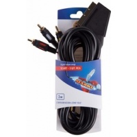 Шнур SCART - 3RCA с переключателем 3м (GOLD) блист. Rexant 06-3071