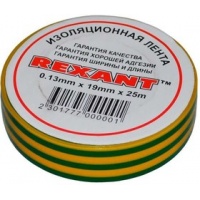 Изолента 19мм (рул.25м) жел./зел. REXANT 09-2207