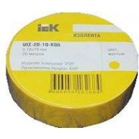 Изолента ПВХ 0.18х19мм жел. (рул.20м) ИЭК UIZ-20-10-K05