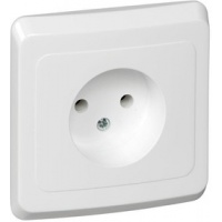 Розетка 1-м СП Этюд 16А IP20 без заземл. бел. SchE PC16-001B