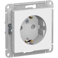 Механизм розетки 1-м СП ATLAS DESIGN с заземл. защ. шторки 16А бел. SchE ATN000145