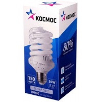 Лампа люминесцентная компакт. SPC 30Вт E27 спиральная 4200К КОСМОС LKsmSPC30wE2742