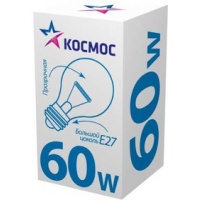 Лампа накаливания A50/A55 60Вт E27 220-240В прозр. КОСМОС LKsmSt55CL60E27v2