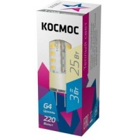 Лампа светодиодная 3Вт 220В G4 3000К КОСМОС LksmLED3wJCG4220v30