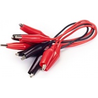 Alligator clip wires (5 PCs pack) red/black