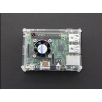 Acrylic Case for Raspberry Pi Model B+ / Pi2/Pi3 w/ CPU Fan [CLEAR]